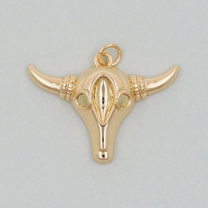 Gold Cow Charms,18K Gold Filled Cow Pendant,Cow Charm Bracelet Necklace for DIY Jewelry Making Supply