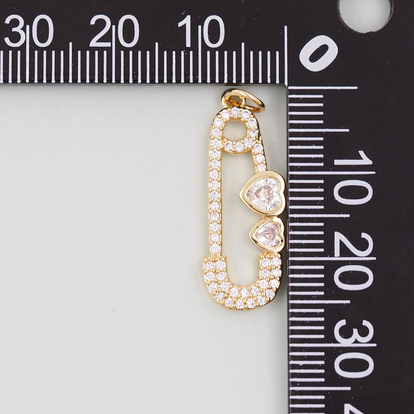 Gold Paper Clip Charms,18K Gold Filled Paper Clip Pendant,Paper Clip Charm Bracelet Necklace for DIY Jewelry Making Supply