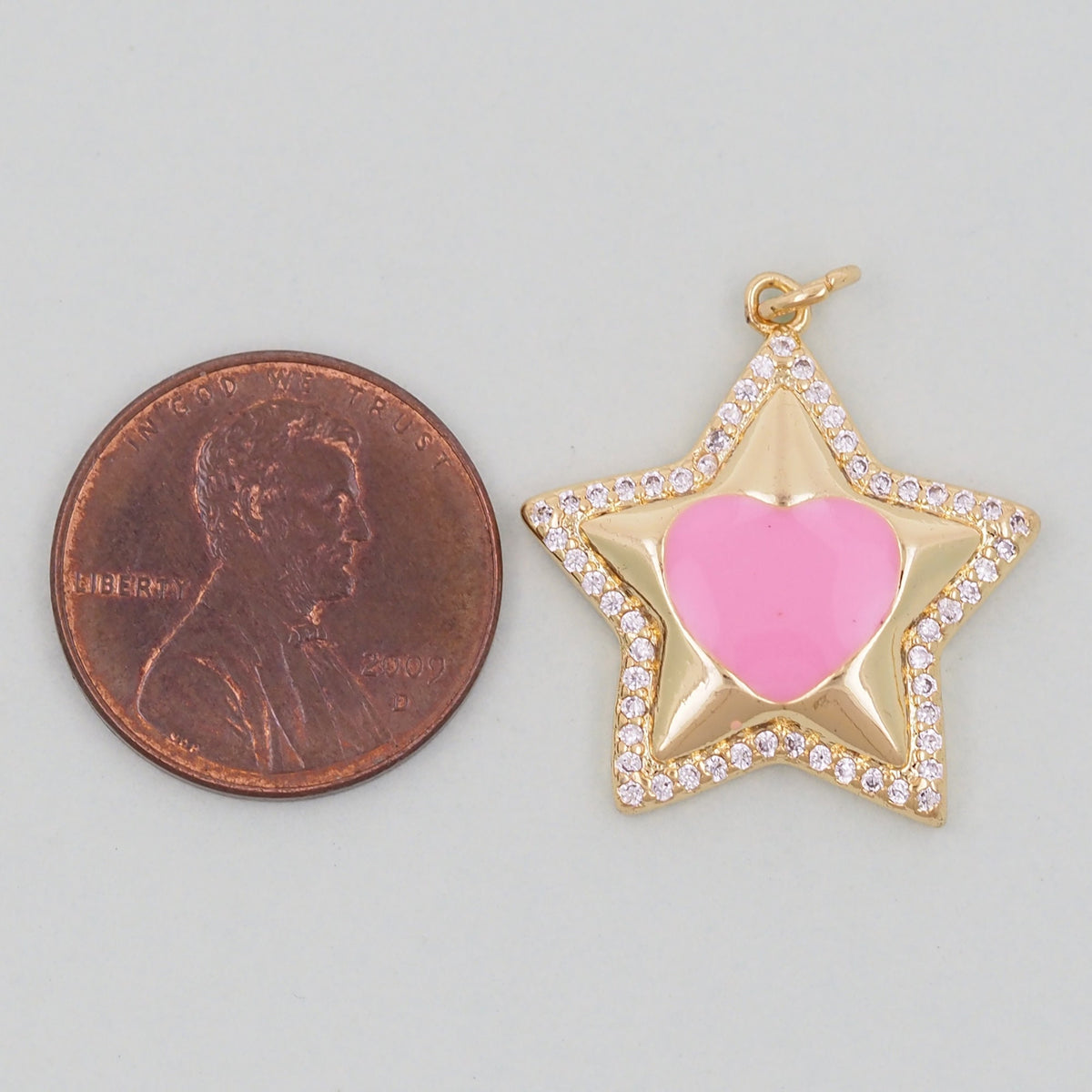 18K Gold Filled Star Pendant,Star Charm Bracelet Necklace for DIY Jewelry Making Supply