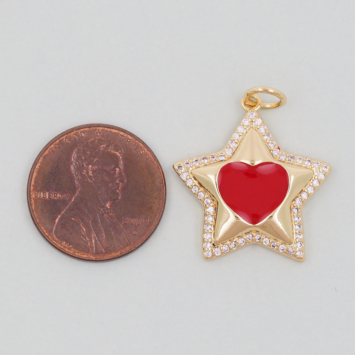 18K Gold Filled Star Pendant,Star Charm Bracelet Necklace for DIY Jewelry Making Supply