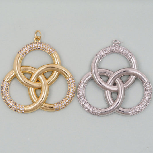 Gold Geometric Charms,18K Gold Filled Geometric Pendant,Geometric Charm Bracelet Necklace for DIY Jewelry Making Supply