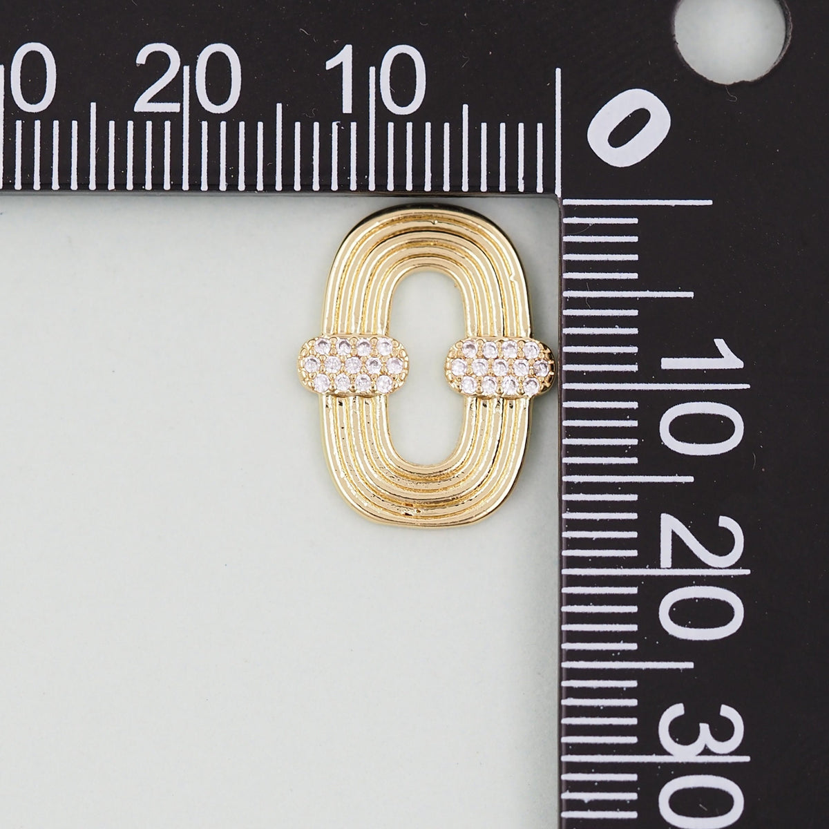 18K Gold Filled Oval Pendant,Oval Charm Bracelet Necklace for DIY Jewelry Making Supply