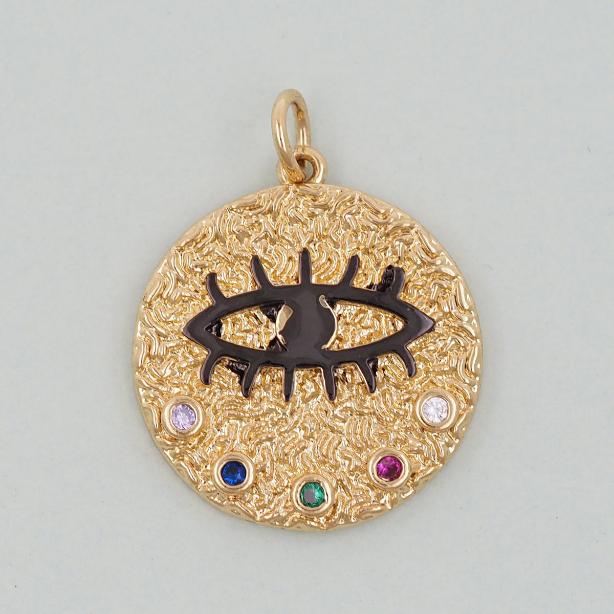 Gold Evil Eye Charms,18K Gold Filled Evil Eye Pendant,Evil Eye Charm Bracelet Necklace for DIY Jewelry Making Supply