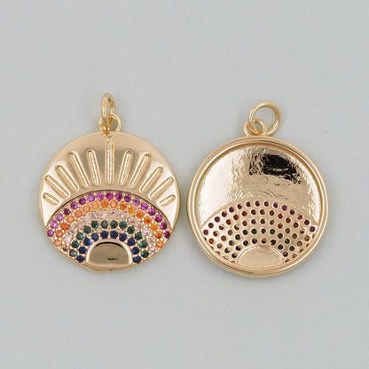 Gold Evil Eye Charms,18K Gold Filled Evil Eye Pendant,Evil Eye Charm Bracelet Necklace for DIY Jewelry Making Supply