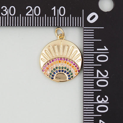 Gold Evil Eye Charms,18K Gold Filled Evil Eye Pendant,Evil Eye Charm Bracelet Necklace for DIY Jewelry Making Supply