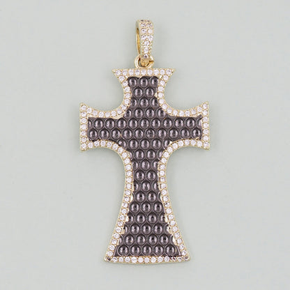 Gold Cross Charms,18K Gold Filled Cross Pendant,Cross Charm Bracelet Necklace for DIY Jewelry Making Supply