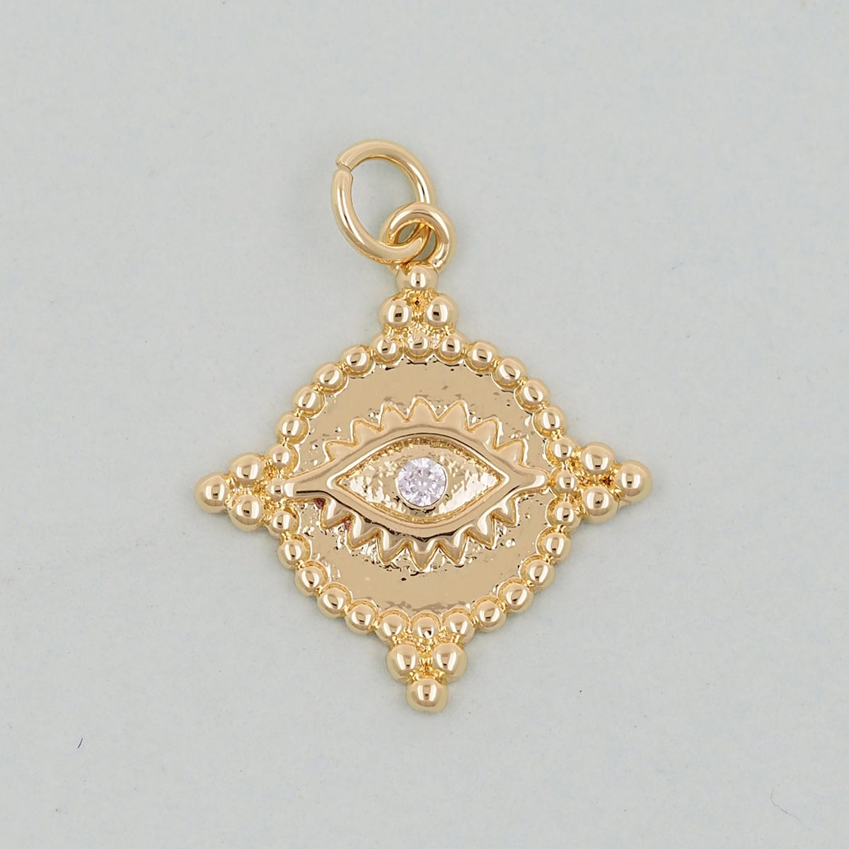 Gold Evil Eye Charms,18K Gold Filled Evil Eye Pendant,Evil Eye Charm Bracelet Necklace for DIY Jewelry Making Supply