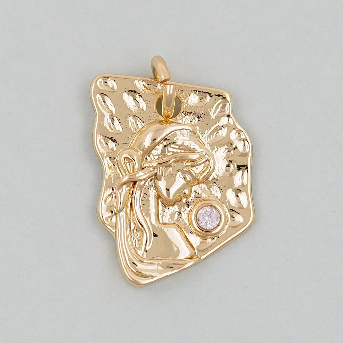 18K Gold Filled Geometric Pendant,Geometric Charm Bracelet Necklace for DIY Jewelry Making Supply