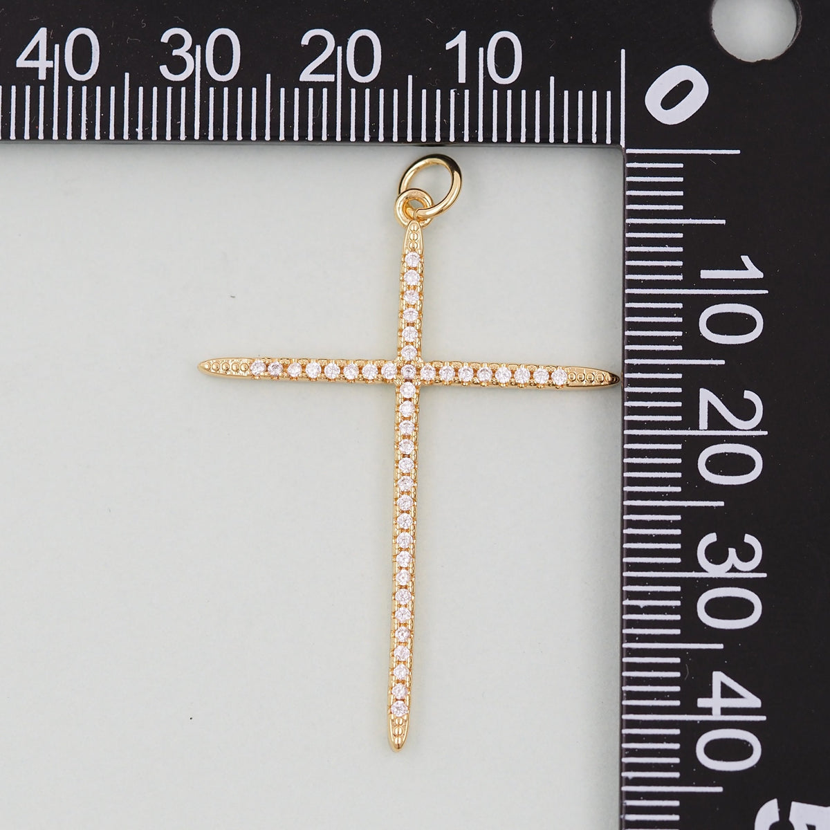Gold Cross Charms,18K Gold Filled Cross Pendant,Cross Charm Bracelet Necklace for DIY Jewelry Making Supply