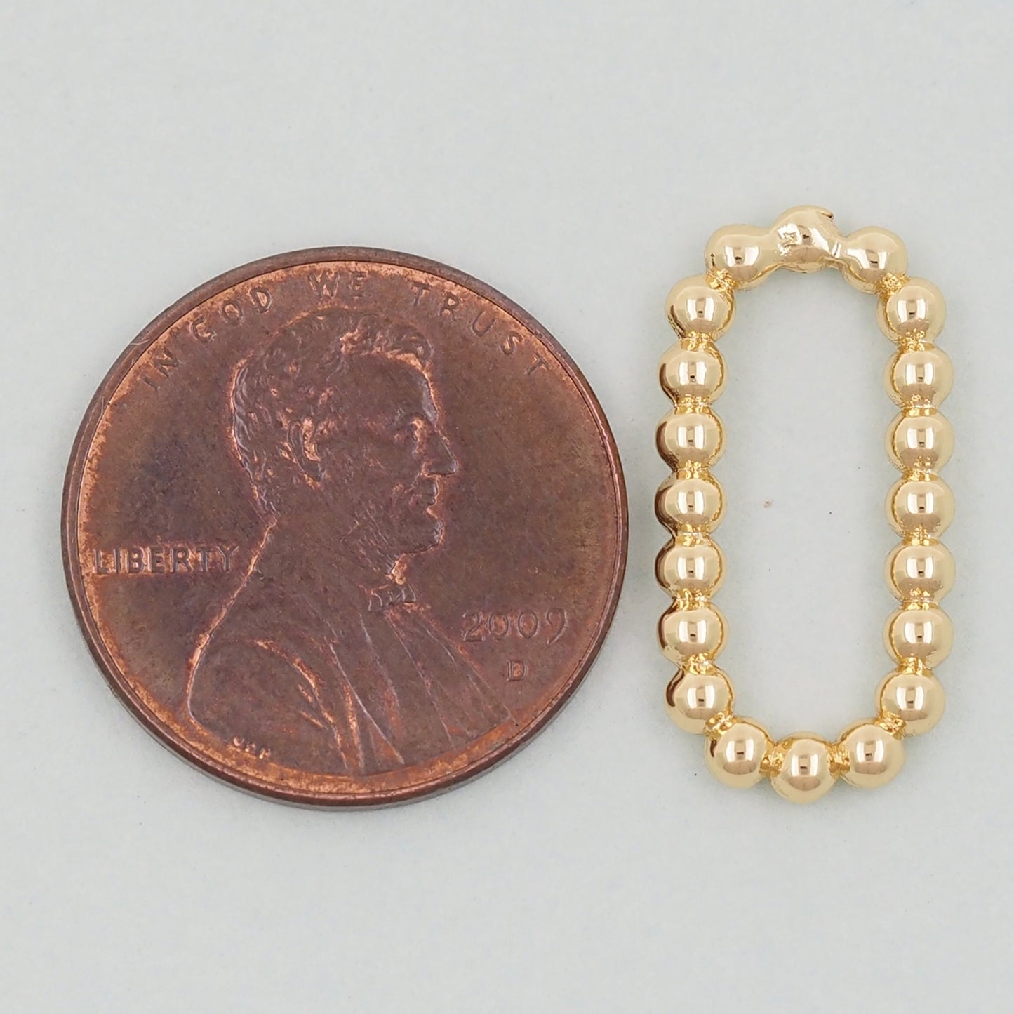 18K Gold Filled Oval Pendant,Oval Charm Bracelet Necklace for DIY Jewelry Making Supply
