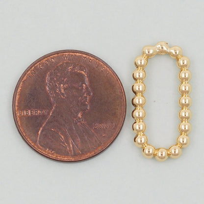 18K Gold Filled Oval Pendant,Oval Charm Bracelet Necklace for DIY Jewelry Making Supply