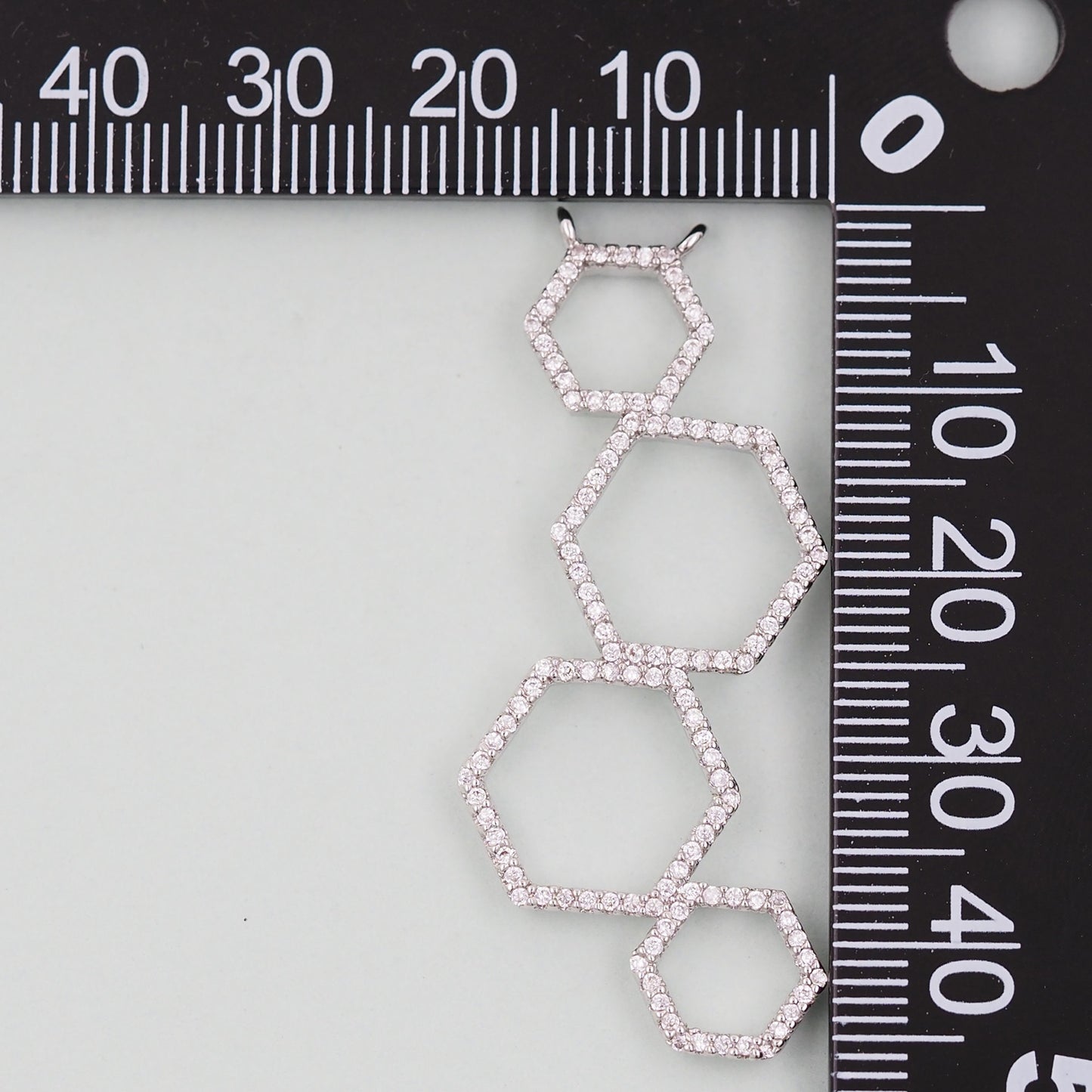 18K Gold Filled Hexagon Pendant,Hexagon Charm Bracelet Necklace for DIY Jewelry Making Supply