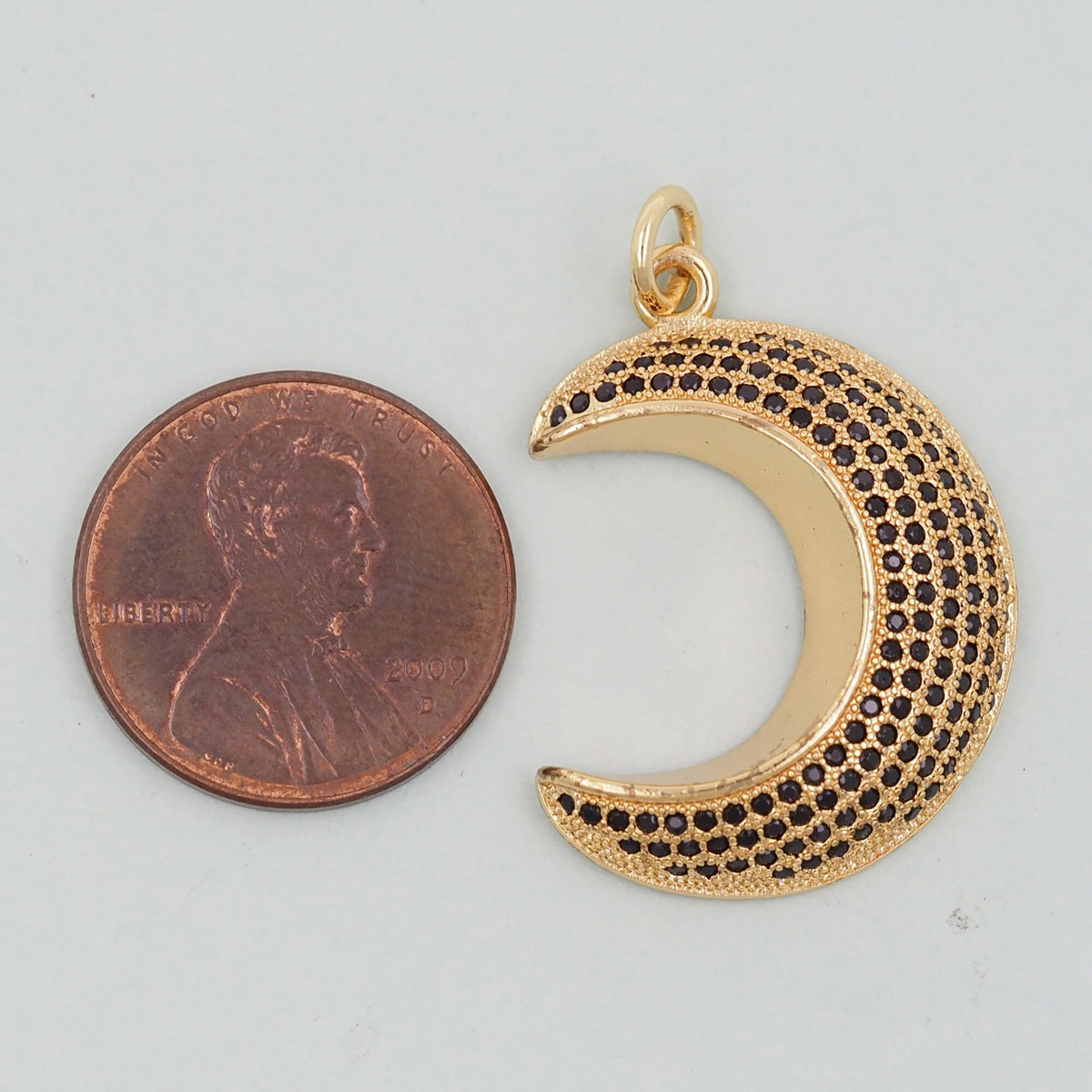 18K Gold Filled Moon Charm Pendant for Jewelry Making