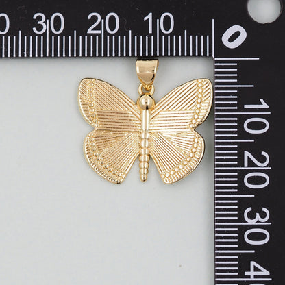 Gold Butterfly Charms,18K Gold Filled Butterfly Pendant,insect Charm Bracelet Necklace for DIY Jewelry Making Supply