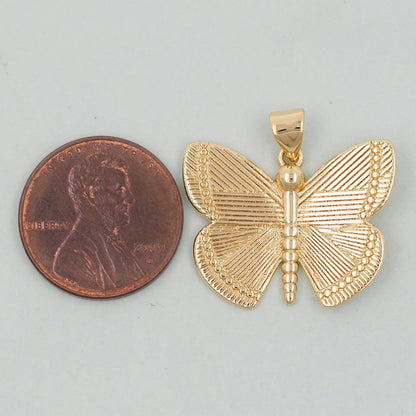 Gold Butterfly Charms,18K Gold Filled Butterfly Pendant,insect Charm Bracelet Necklace for DIY Jewelry Making Supply