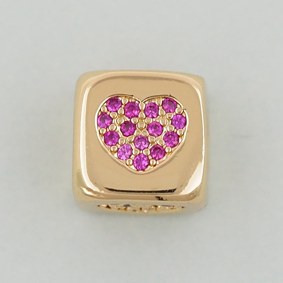 18K Gold Filled Heart Charm Pendant for Jewelry Making