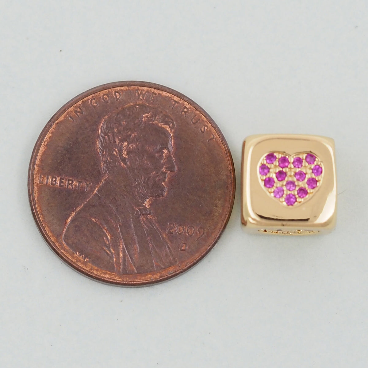 18K Gold Filled Heart Charm Pendant for Jewelry Making