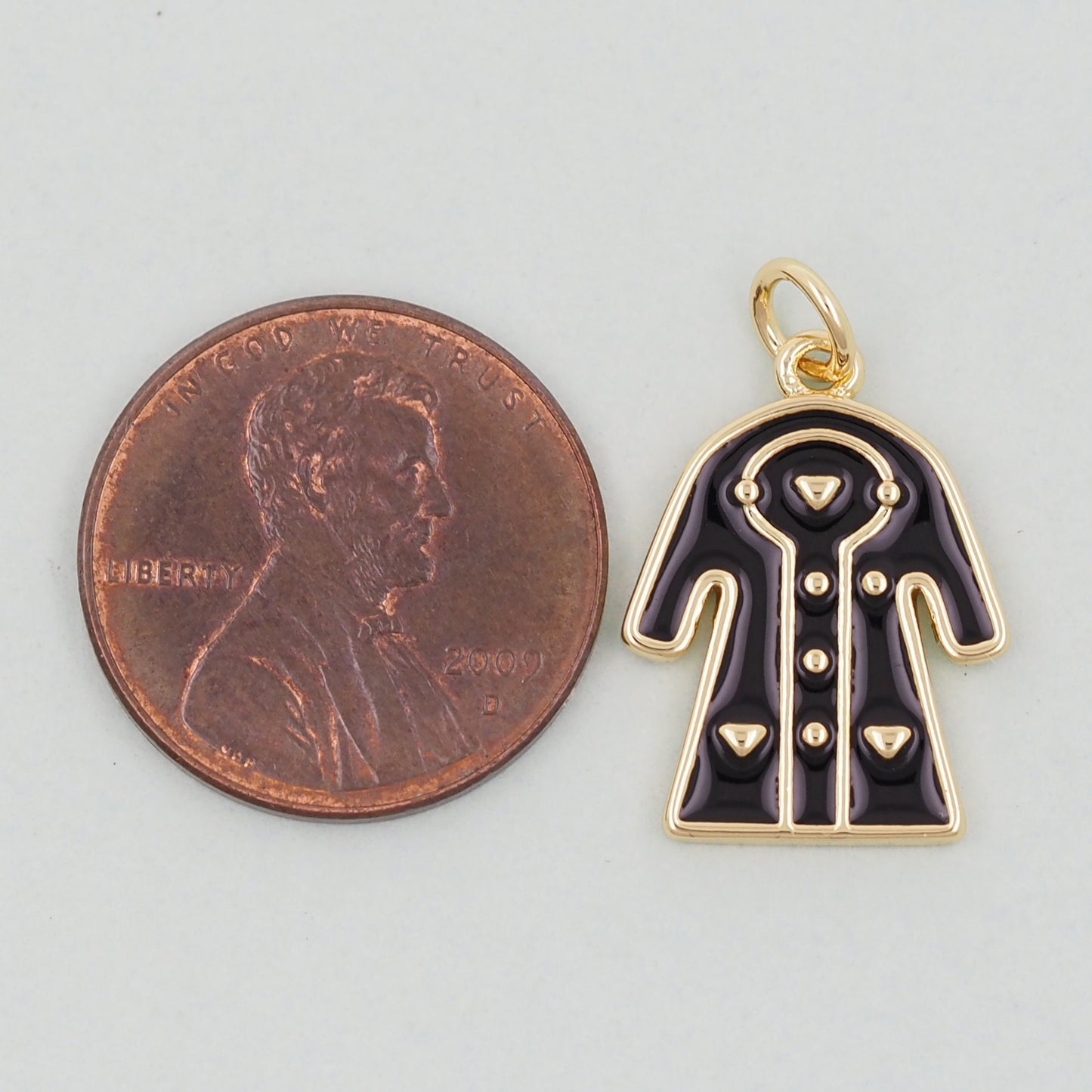 Gold Dress Charms,18K Gold Filled Dress Pendant,Clothes Charm Bracelet Necklace for DIY Jewelry Making Supply