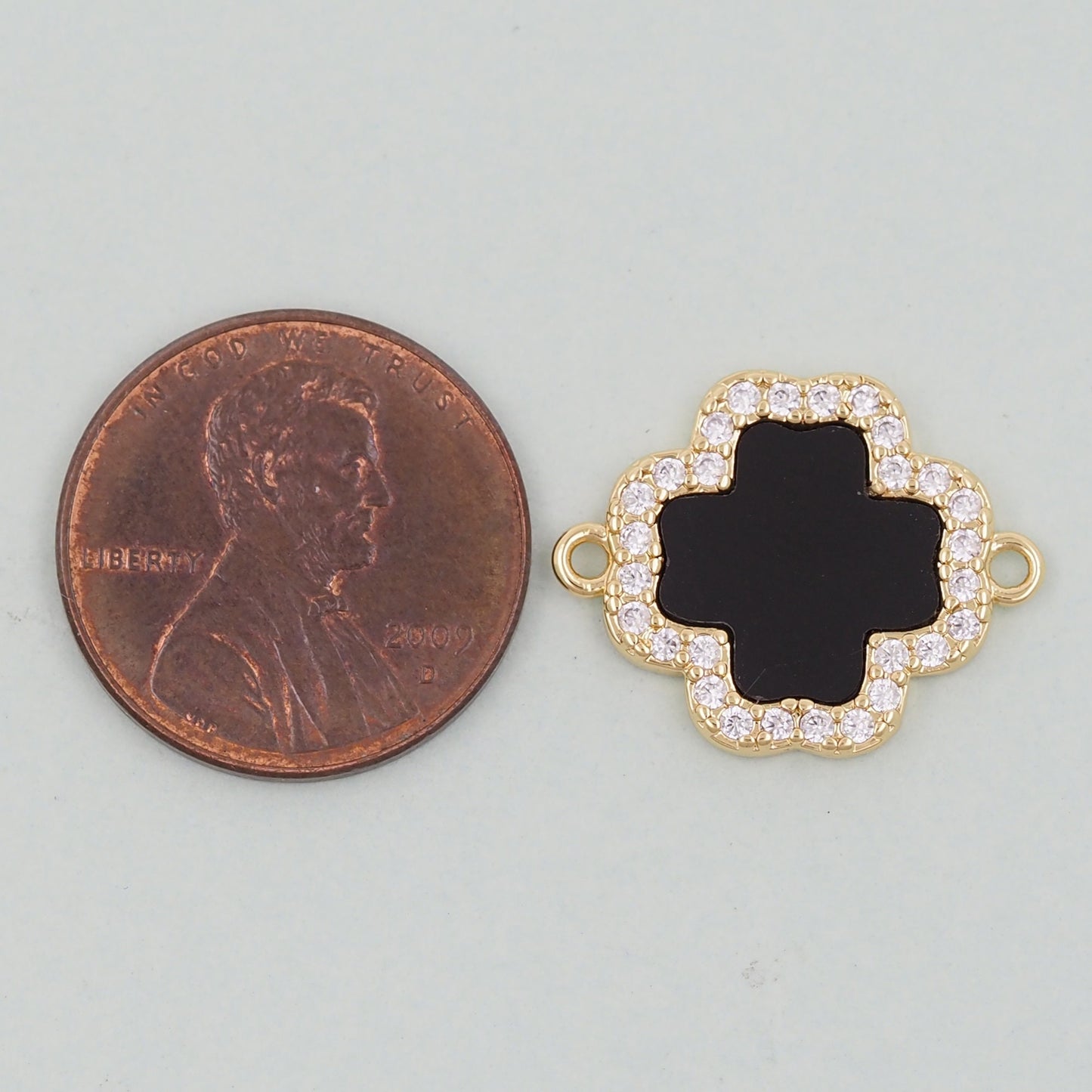 Gold Flower Charms,18K Gold Filled Flower Pendant,Flower Connector Charm Bracelet Necklace for DIY Jewelry Making Supply