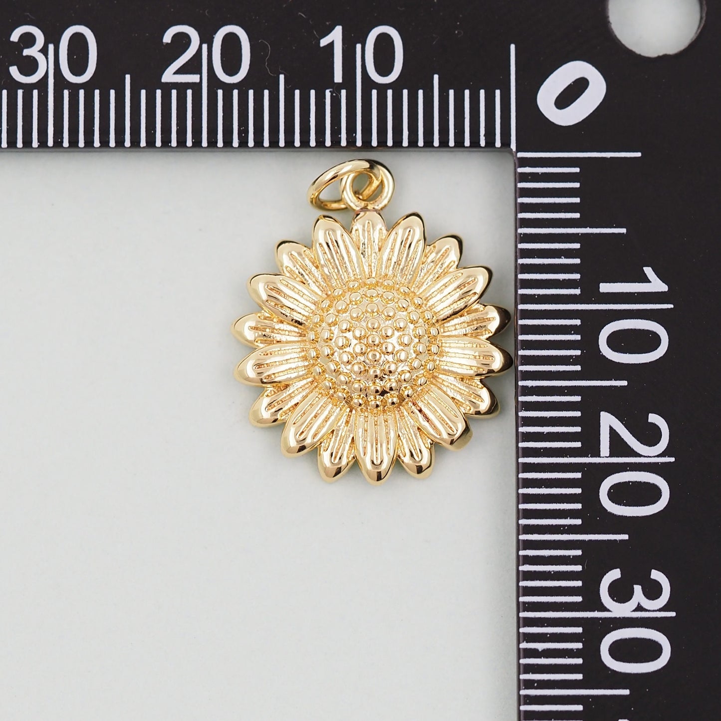 Gold Sunflower Charms,18K Gold Filled Sunflower Pendant,Sunflower Charm Bracelet Necklace for DIY Jewelry Making Supply