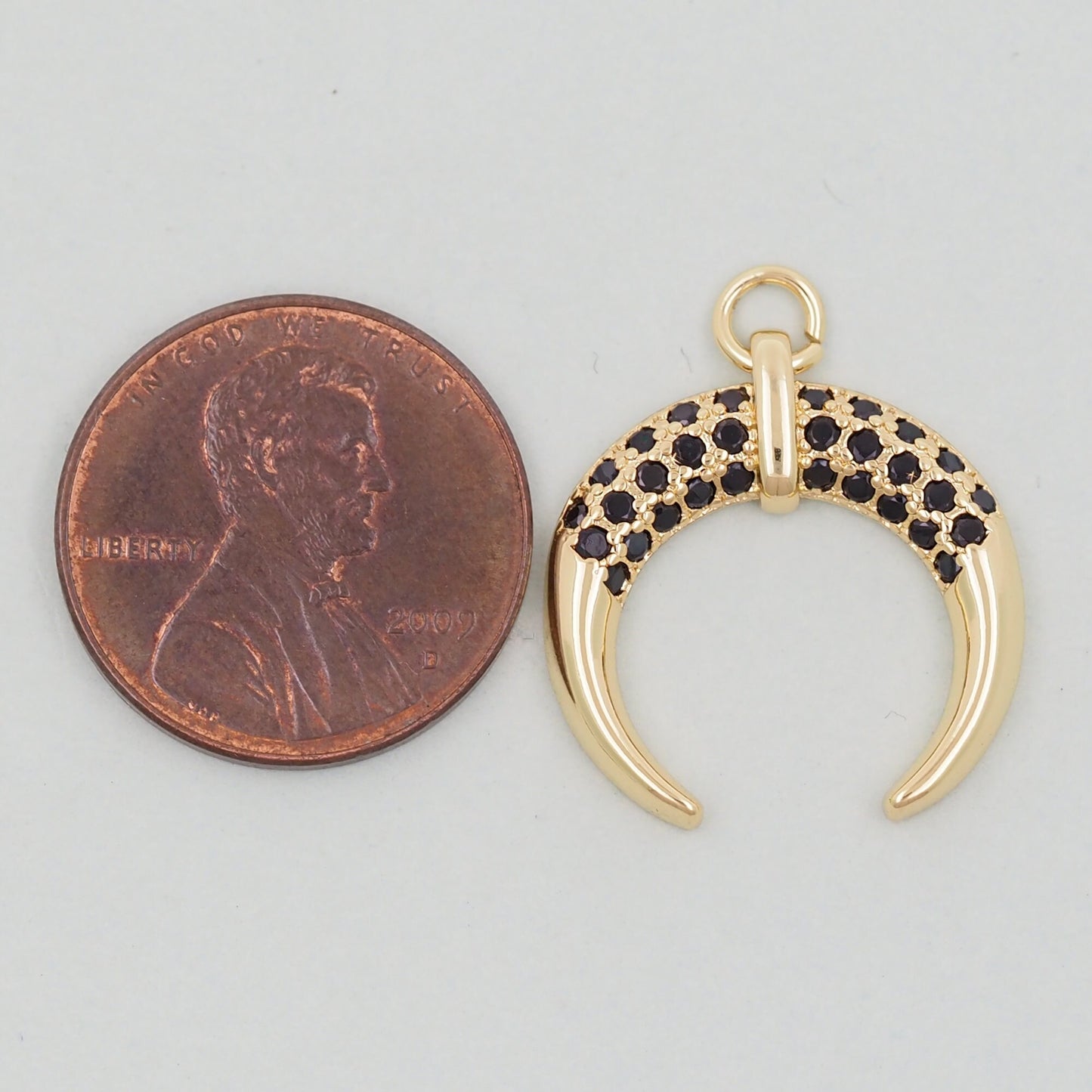 Gold Horn Charms,18K Gold Filled Horn Pendant,Horn Charm Bracelet Necklace for DIY Jewelry Making Supply
