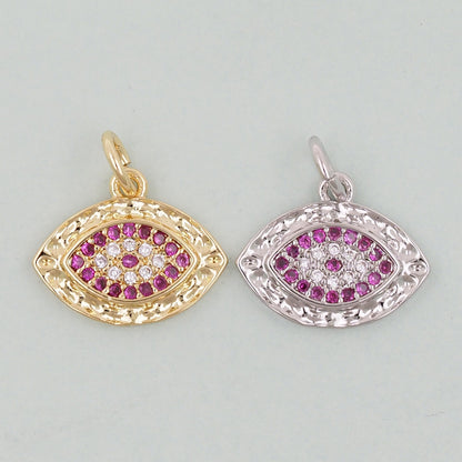 Gold Evil Eye Charms,18K Gold Filled Evil Eye Pendant,Evil Eye Charm Bracelet Necklace for DIY Jewelry Making Supply