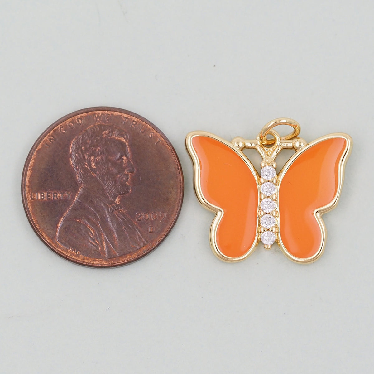 18K Gold Filled Butterfly Charm Pendant for Jewelry Making