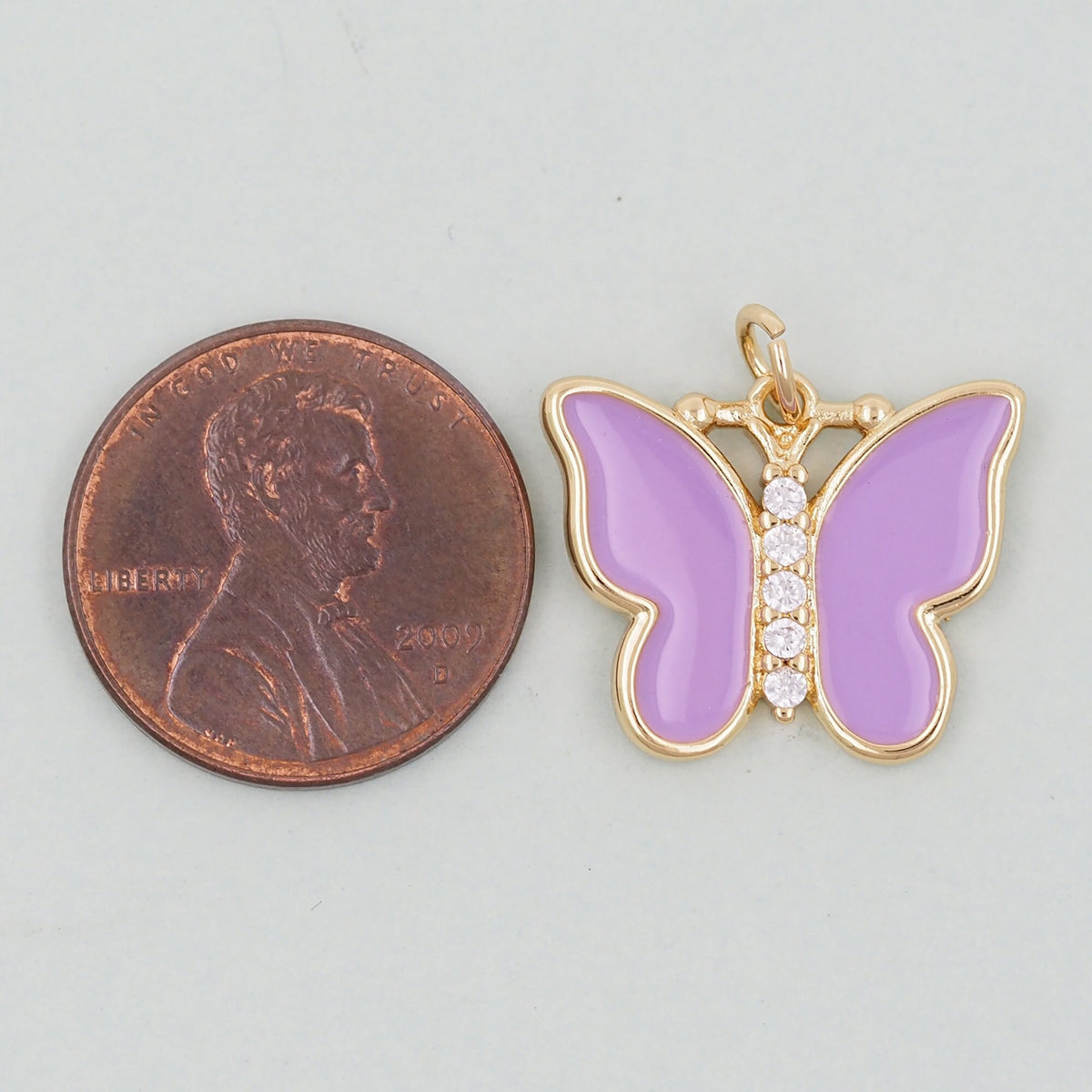 18K Gold Filled Butterfly Charm Pendant for Jewelry Making