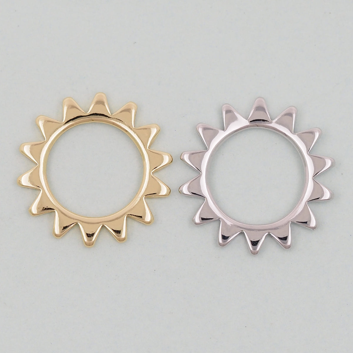 Gold Sun Charms,18K Gold Filled Sun Pendant,Celestial Charm Bracelet Necklace for DIY Jewelry Making Supply