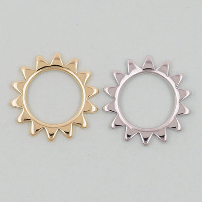 Gold Sun Charms,18K Gold Filled Sun Pendant,Celestial Charm Bracelet Necklace for DIY Jewelry Making Supply