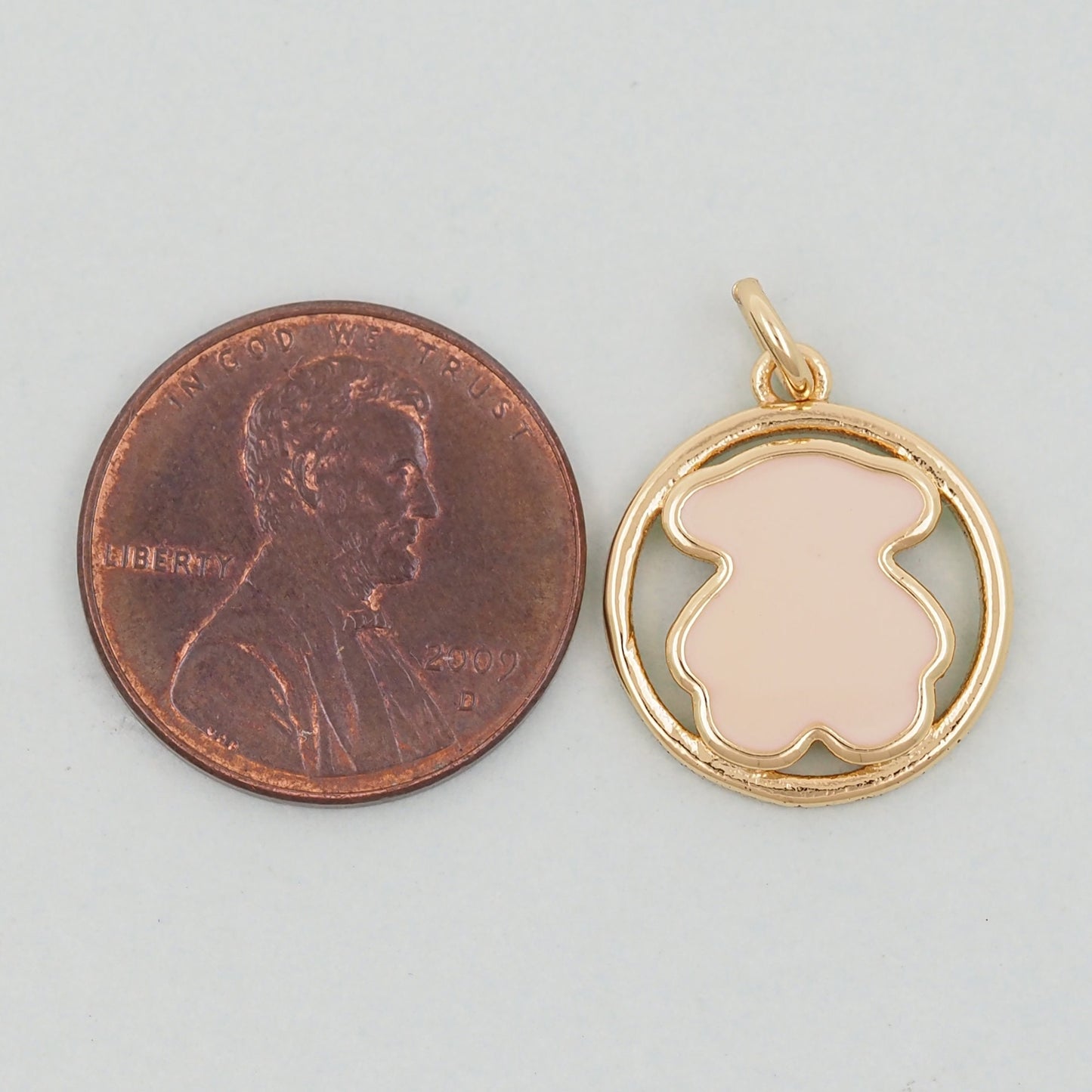 Gold Bear Charms,18K Gold Filled Bear Pendant,Bear Charm Bracelet Necklace for DIY Jewelry Making Supply