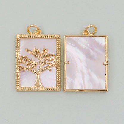 Gold tree of life Charms,18K Gold Filled tree of life Pendant,Tree Charm Bracelet Necklace for DIY Jewelry Making Supply