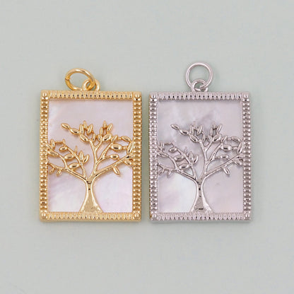 Gold tree of life Charms,18K Gold Filled tree of life Pendant,Tree Charm Bracelet Necklace for DIY Jewelry Making Supply