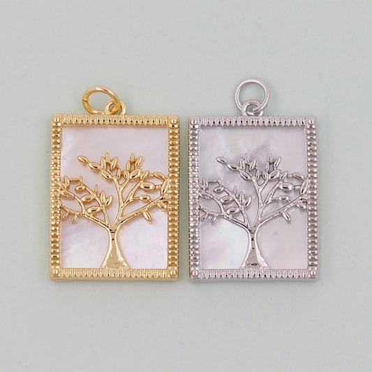 Gold tree of life Charms,18K Gold Filled tree of life Pendant,Tree Charm Bracelet Necklace for DIY Jewelry Making Supply