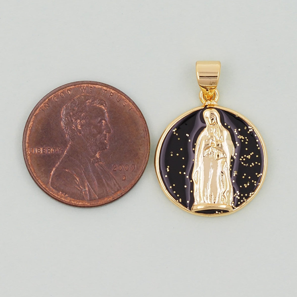 Gold virgin mary Charms,18K Gold Filled virgin mary Pendant,virgin mary Charm Bracelet Necklace for DIY Jewelry Making Supply
