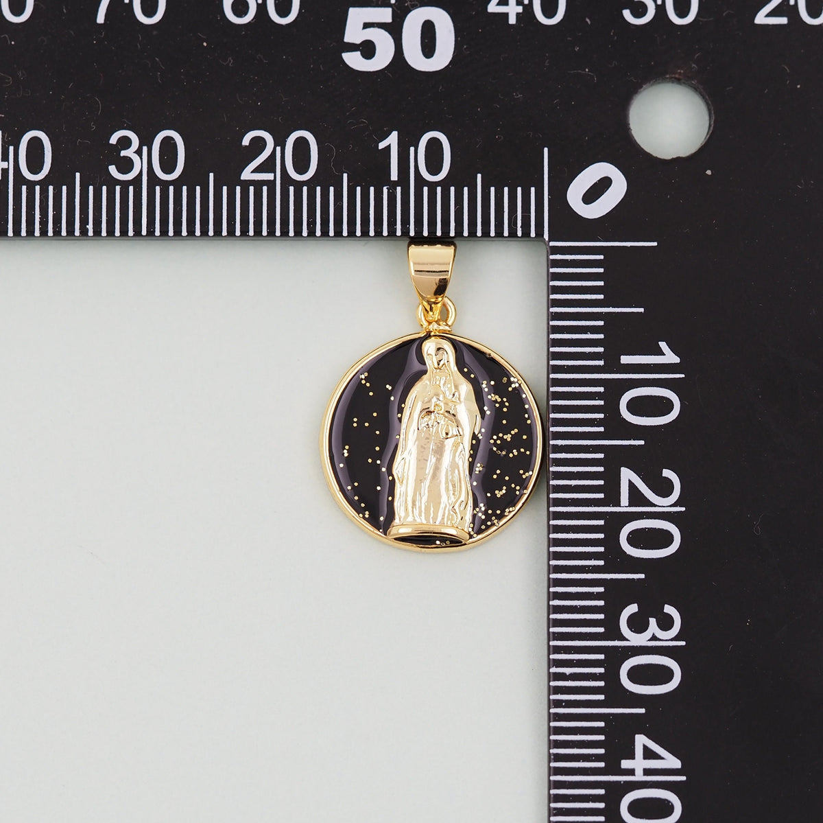 Gold virgin mary Charms,18K Gold Filled virgin mary Pendant,virgin mary Charm Bracelet Necklace for DIY Jewelry Making Supply