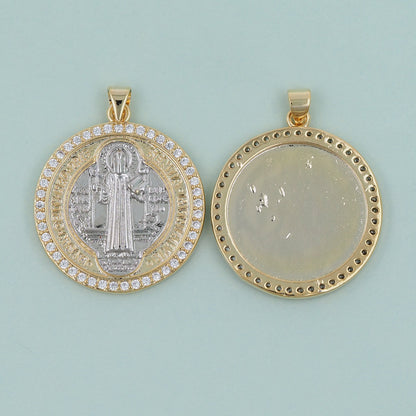Gold virgin mary Charms,18K Gold Filled virgin mary Pendant,religious Charm Bracelet Necklace for DIY Jewelry Making Supply