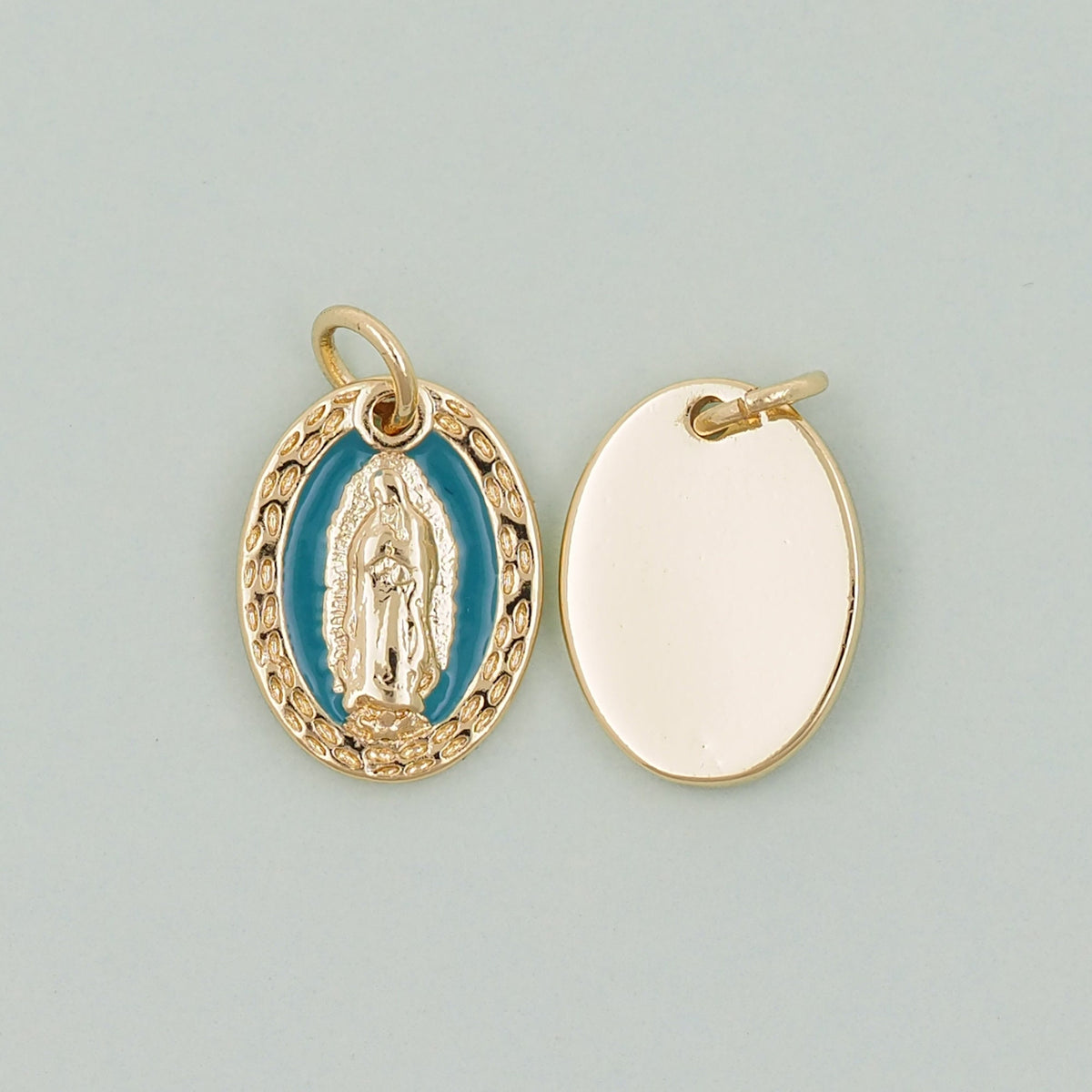 Gold virgin mary Charms,18K Gold Filled virgin mary Pendant,virgin mary Charm Bracelet Necklace for DIY Jewelry Making Supply