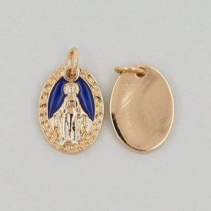 Gold virgin mary Charms,18K Gold Filled virgin mary Pendant,virgin mary Charm Bracelet Necklace for DIY Jewelry Making Supply