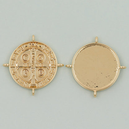 18K Gold Filled Cross Charm Pendant for Jewelry Making