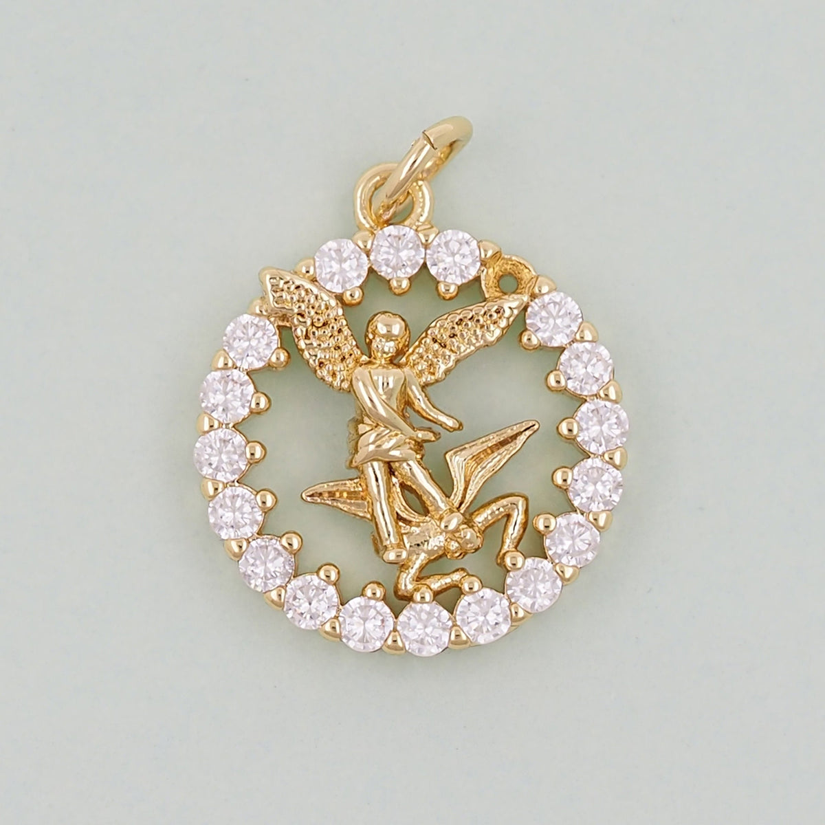 18K Gold Filled Angel Charm Pendant for Jewelry Making