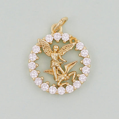 18K Gold Filled Angel Charm Pendant for Jewelry Making