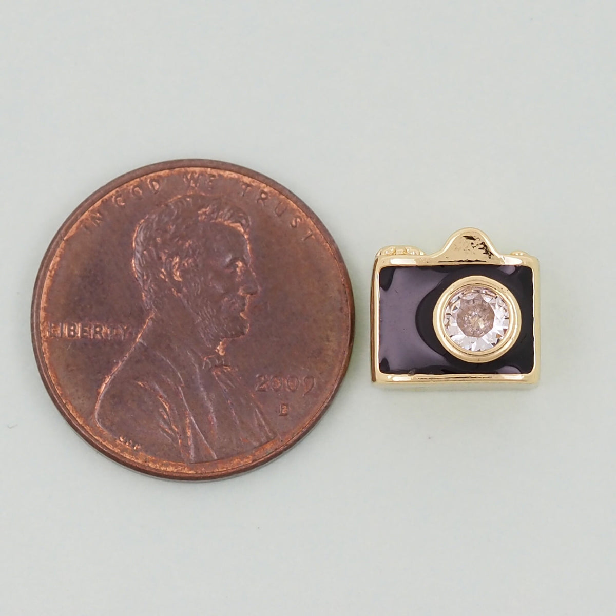 Gold camera Charms,18K Gold Filled camera Pendant,camera Charm Bracelet Necklace for DIY Jewelry Making Supply