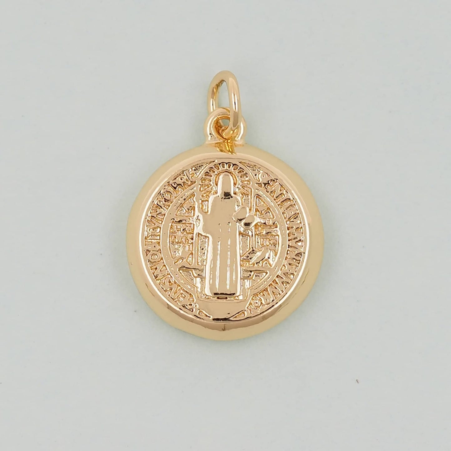 Gold Benedict Charms,18K Gold FilledBenedict Pendant,Double Sided Benedict Charm Bracelet Necklace for DIY Jewelry Making Supply
