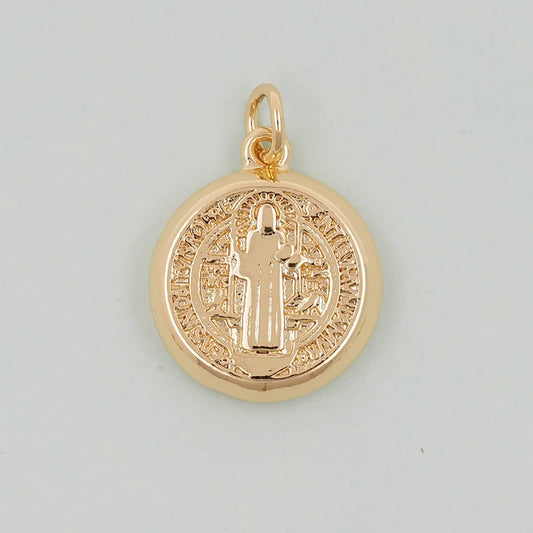 Gold Benedict Charms,18K Gold FilledBenedict Pendant,Double Sided Benedict Charm Bracelet Necklace for DIY Jewelry Making Supply
