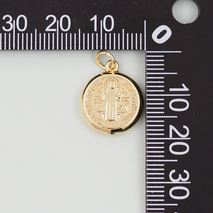 Gold Benedict Charms,18K Gold FilledBenedict Pendant,Double Sided Benedict Charm Bracelet Necklace for DIY Jewelry Making Supply