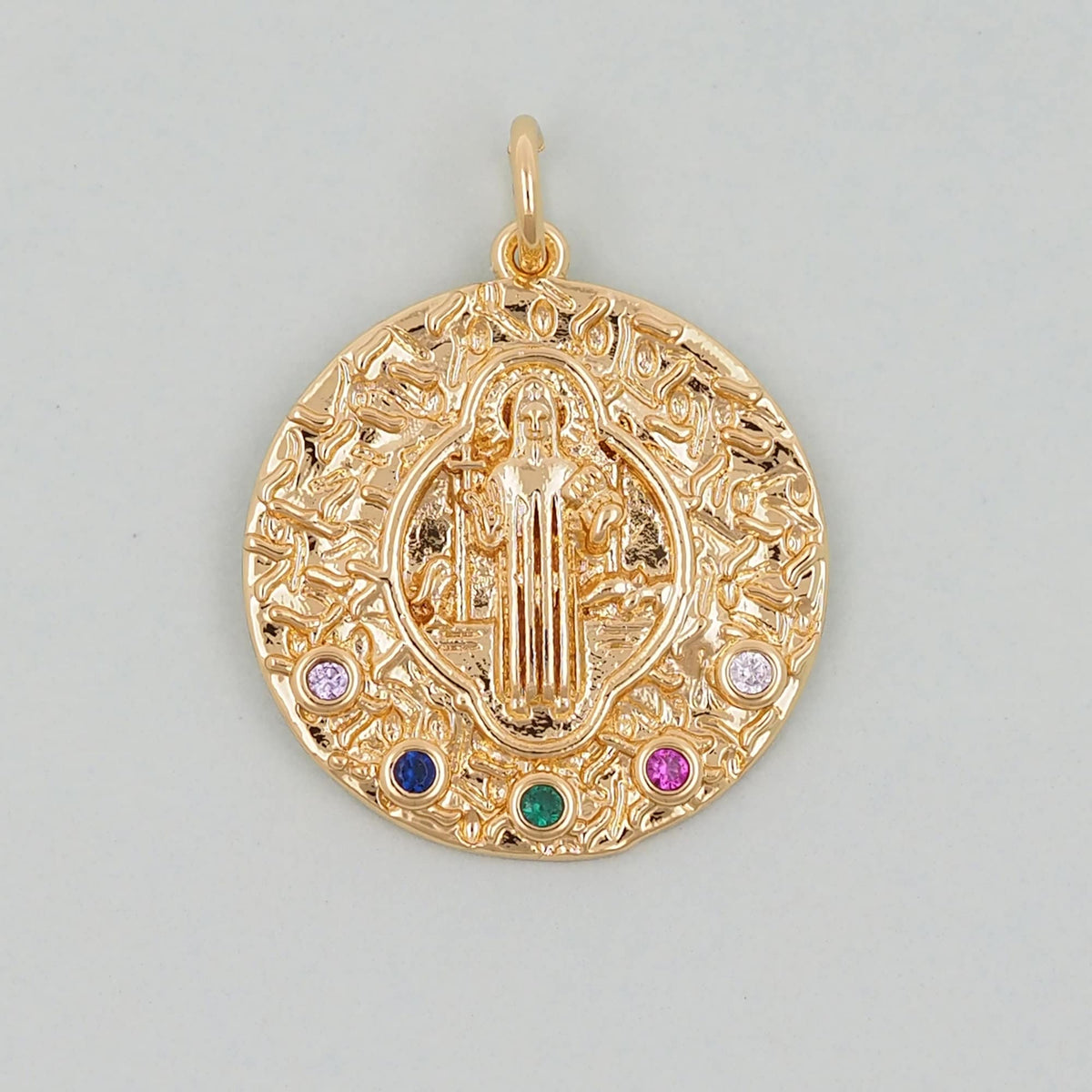 18K Gold Filled Virgin Mary Charm Pendant for Jewelry Making