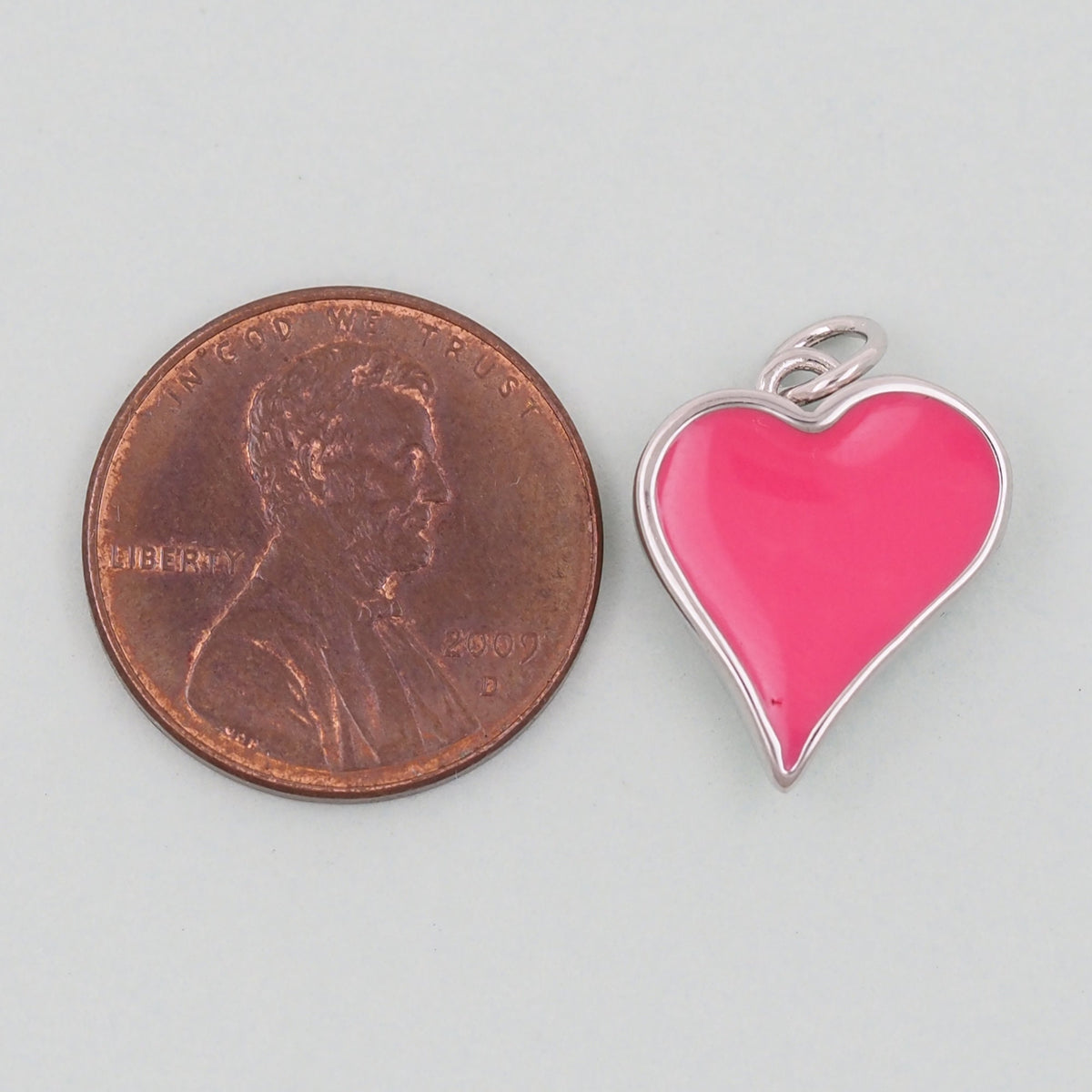Gold Heart Charms,18K Gold Filled Heart Pendant,Enamel Heart Charm Bracelet Necklace for DIY Jewelry Making Supply