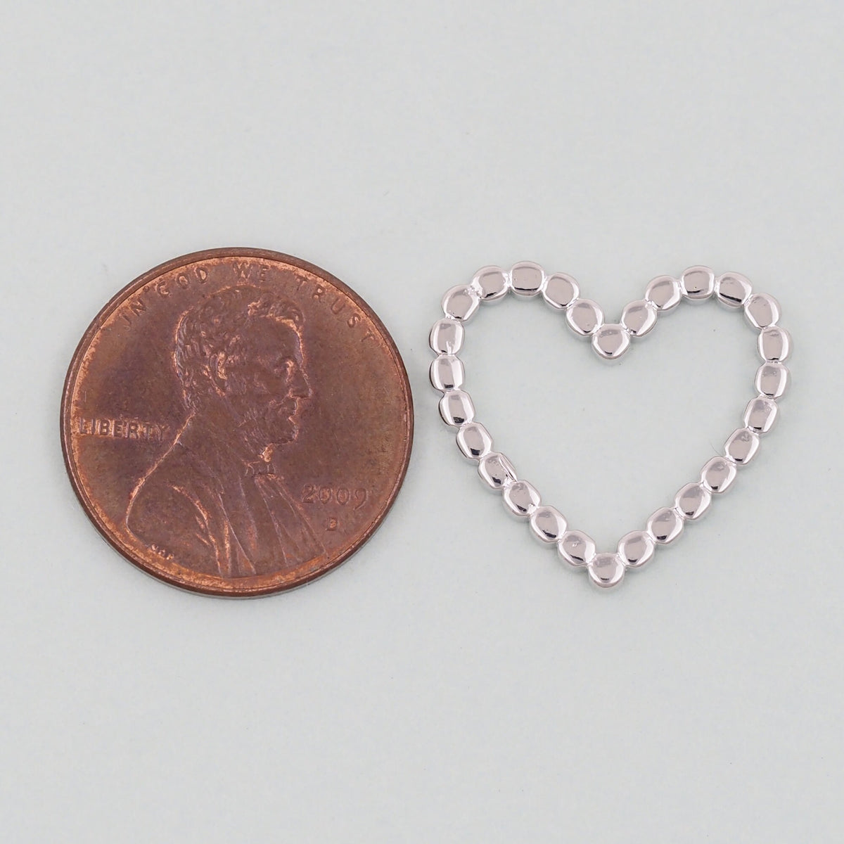 18K Gold Filled Heart Charm Pendant for Jewelry Making