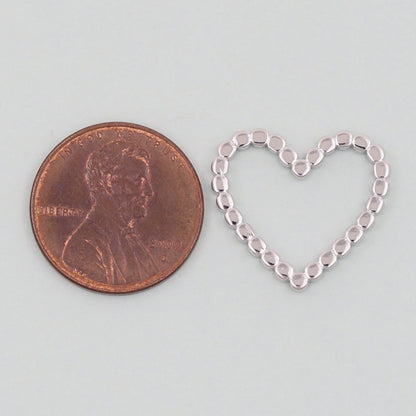 18K Gold Filled Heart Charm Pendant for Jewelry Making